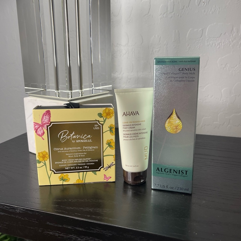 Ahava Mud Mask and Algenist Genius Serum Set